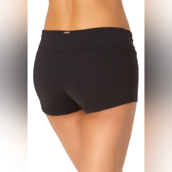 Anne Cole Black Twist Front Boy Short NWT Sz L - Picture 2 of 8
